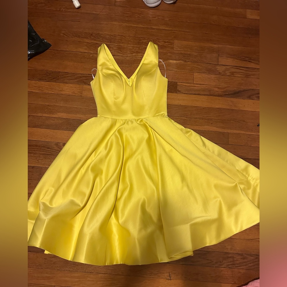 Vibrant Yellow Sleeveless Dress